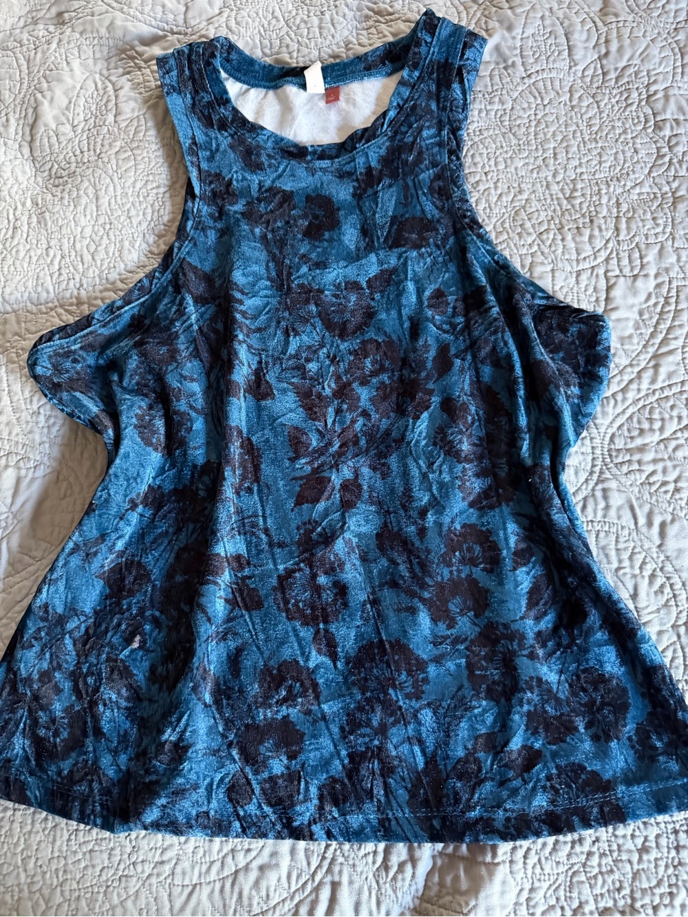 Pilcro Anthropologie blue Floral Sleeveless Women's Tank Top